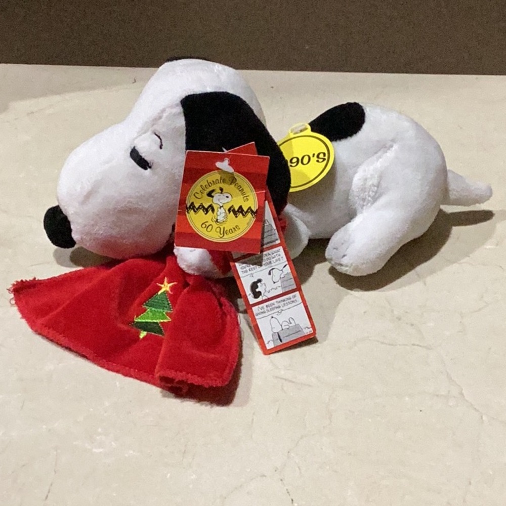 SNOOPY PLUSH-CELEBRATE 60 YEARS-1990'S - NEW WITH TAGS